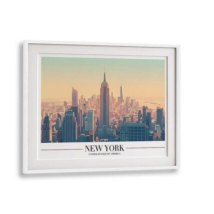 new york city I travel posters in White Frame With Mount