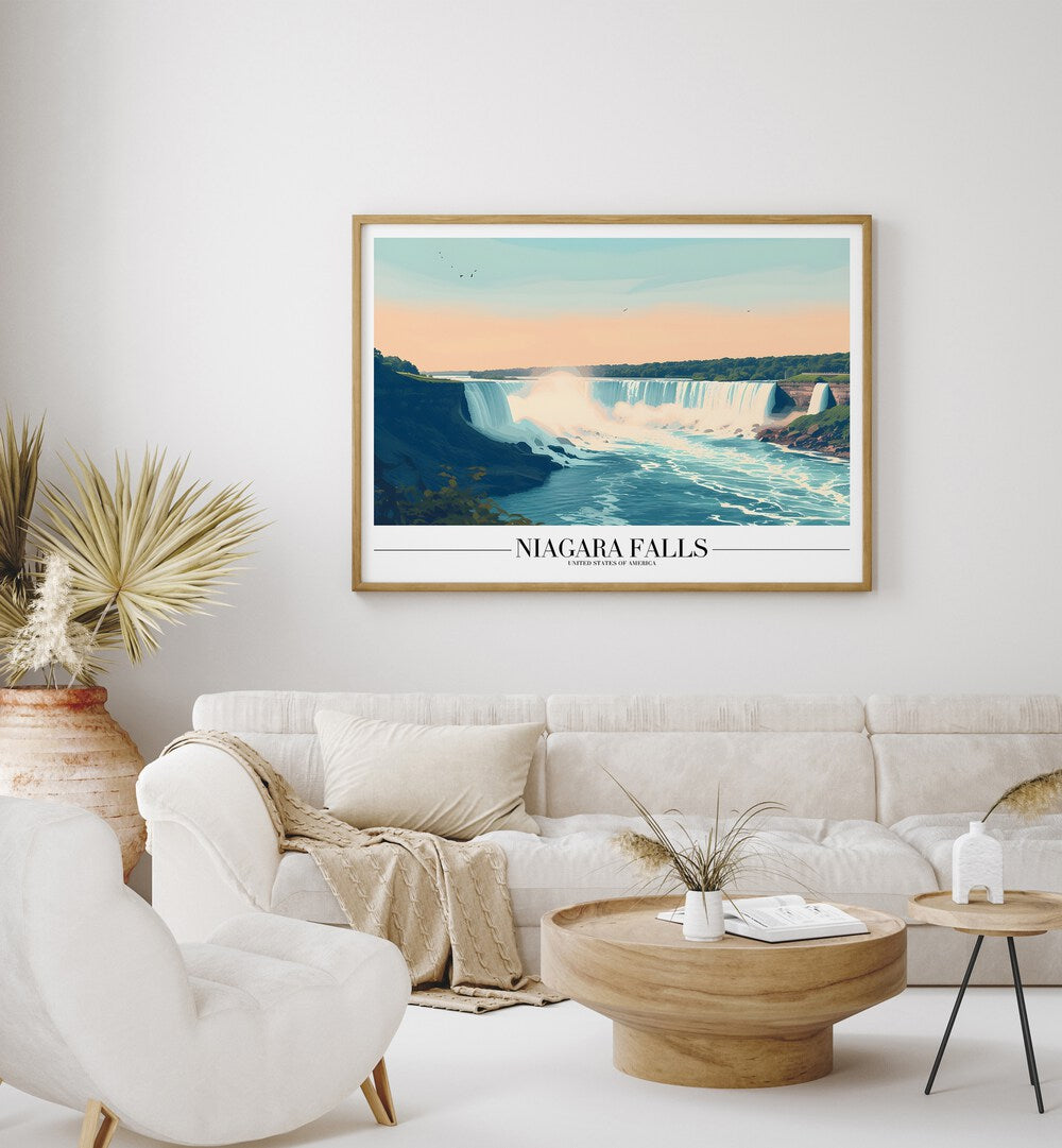 niagara falls travel posters Artwork I placed on a Wall 