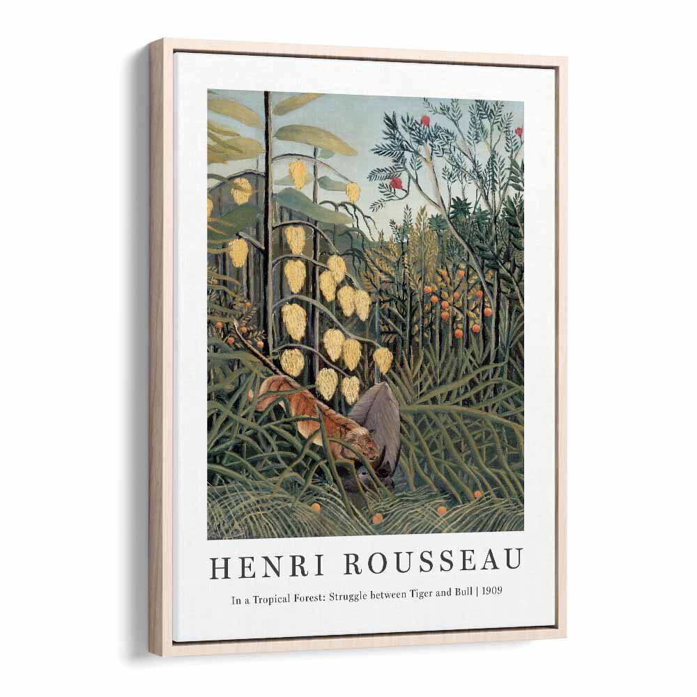 HENRI ROUSSEAU painting - JUNGLE ALLEGORY: HENRI ROUSSEAU'S 'IN A TROPICAL FOREST: STRUGGLE BETWEEN TIGER AND BULL' (1909) by Asianmonk