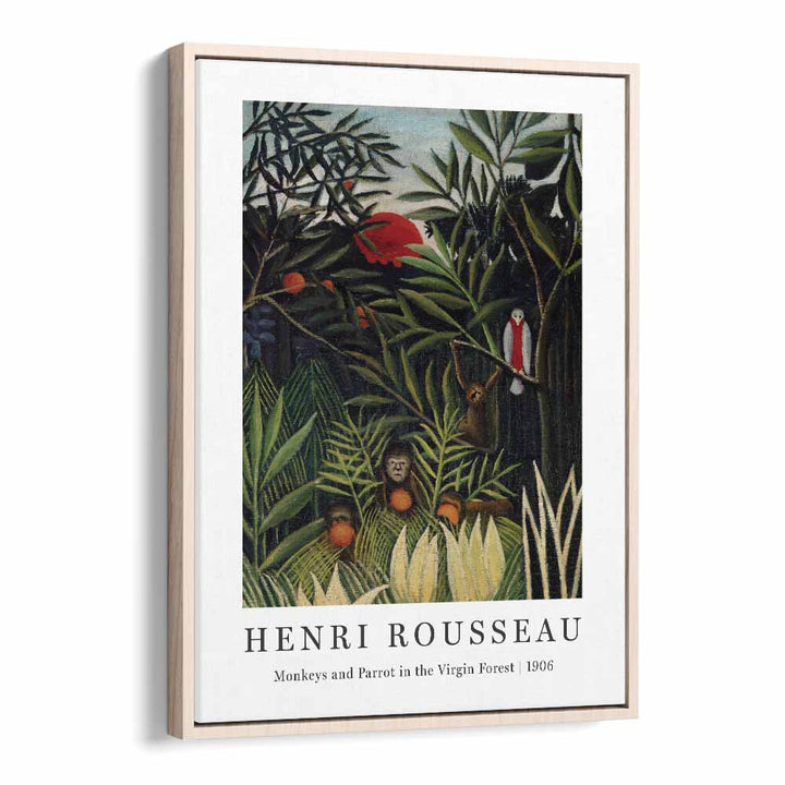 HENRI ROUSSEAU painting - PRIMAL SYMPHONY: HENRI ROUSSEAU'S 'MONKEYS AND PARROT IN THE VIRGIN FOREST' (1906) by Asianmonk