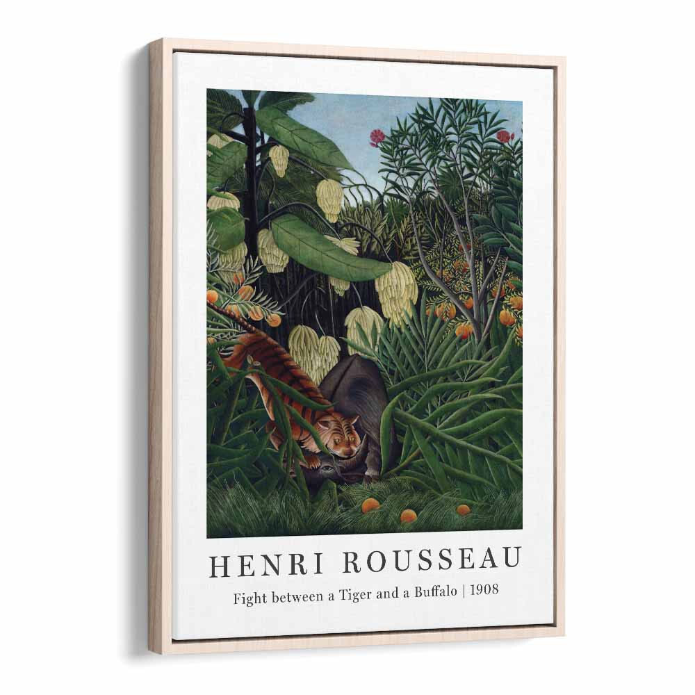 HENRI ROUSSEAU painting - JUNGLE SYMPHONY: HENRI ROUSSEAU'S 'FIGHT BETWEEN A TIGER AND BUFFALO' (1908) by Asianmonk