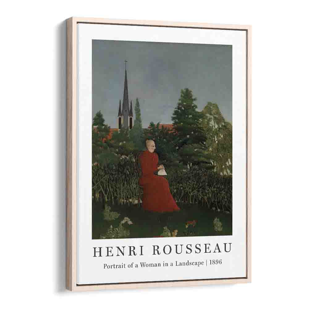 HENRI ROUSSEAU painting - HENRI ROUSSEAU -PORTRAIT OF A WOMAN IN A LANDSCAPE - 1896 by Asianmonk