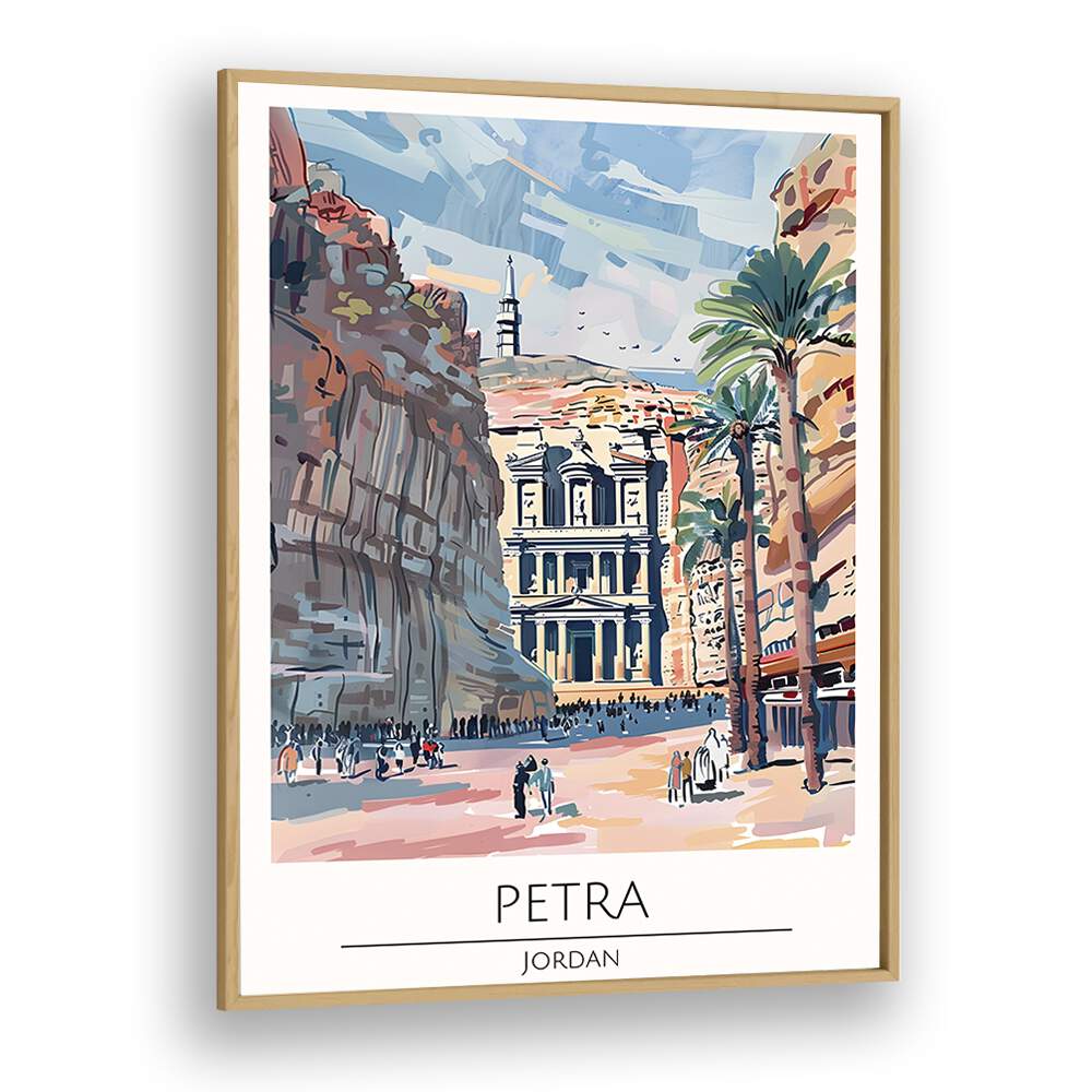 TRAVEL ART painting - PETRA - JORDAN TRAVEL ART by Asianmonk