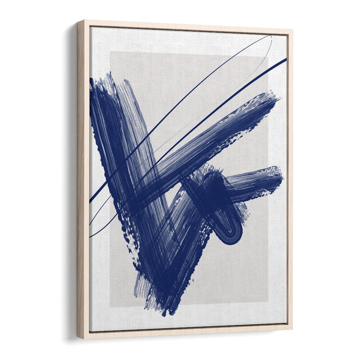 Bold strokes of navy blue create a striking composition in BLUE INK, ABSTRACT PAINTINGS by Elena Ristova.