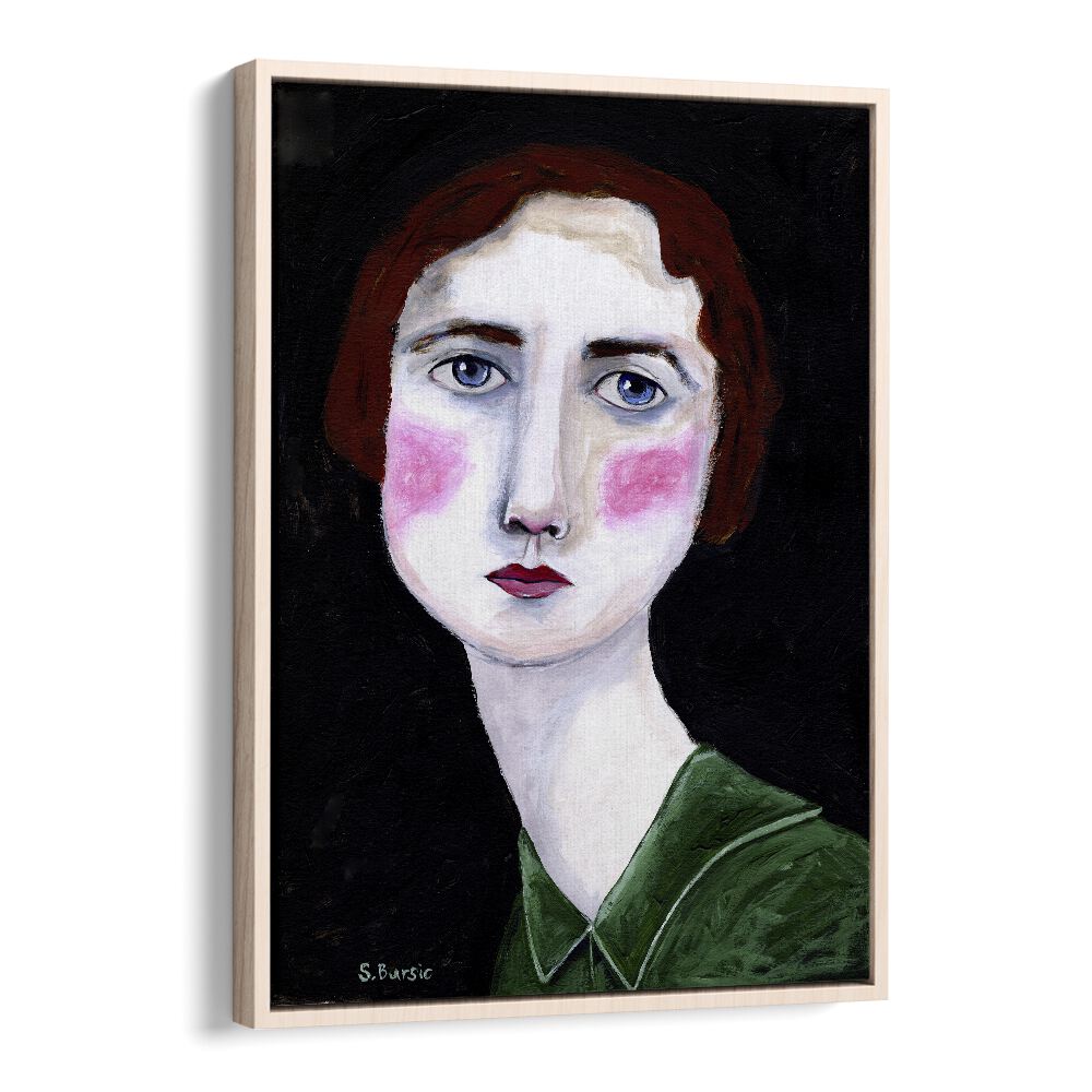 Vintage painting - VINTAGE WOMAN WITH PINK CHEEKS by Asianmonk