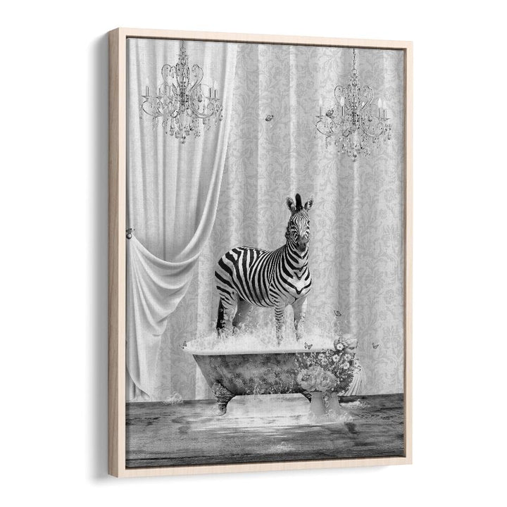 Quotes painting - ZEBRA A BUBBLES BLACK A WHITE by Asianmonk