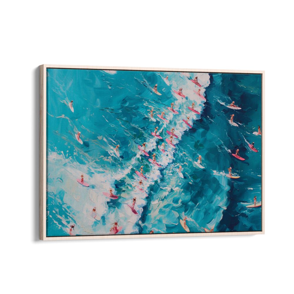 ABSTRACT painting - SURFING IN PINK PERFECTION by Asianmonk