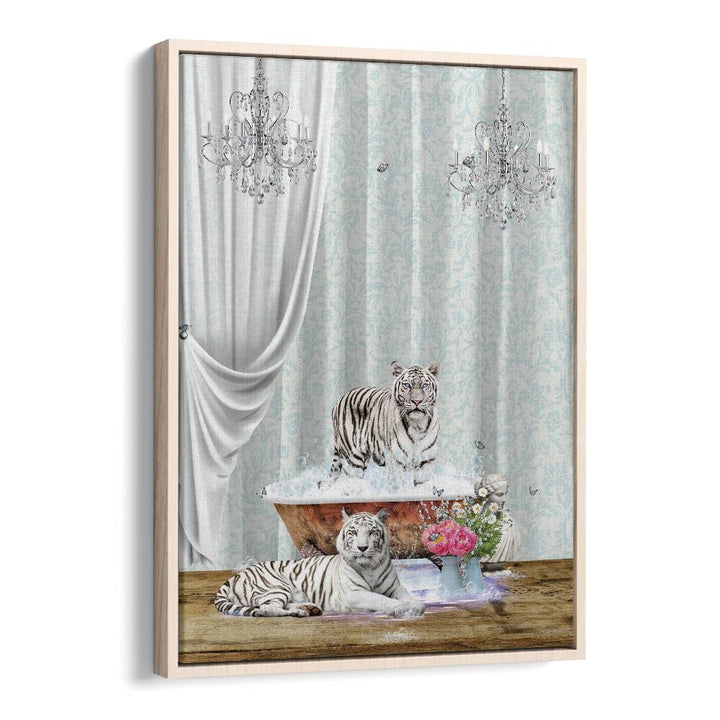 Quotes painting - WHITE TIGERS A BUBBLES by Asianmonk