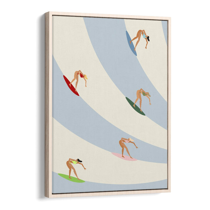 WOMEN SURFING