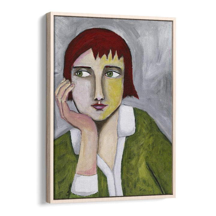 Vintage painting - THINKING LADY by Asianmonk