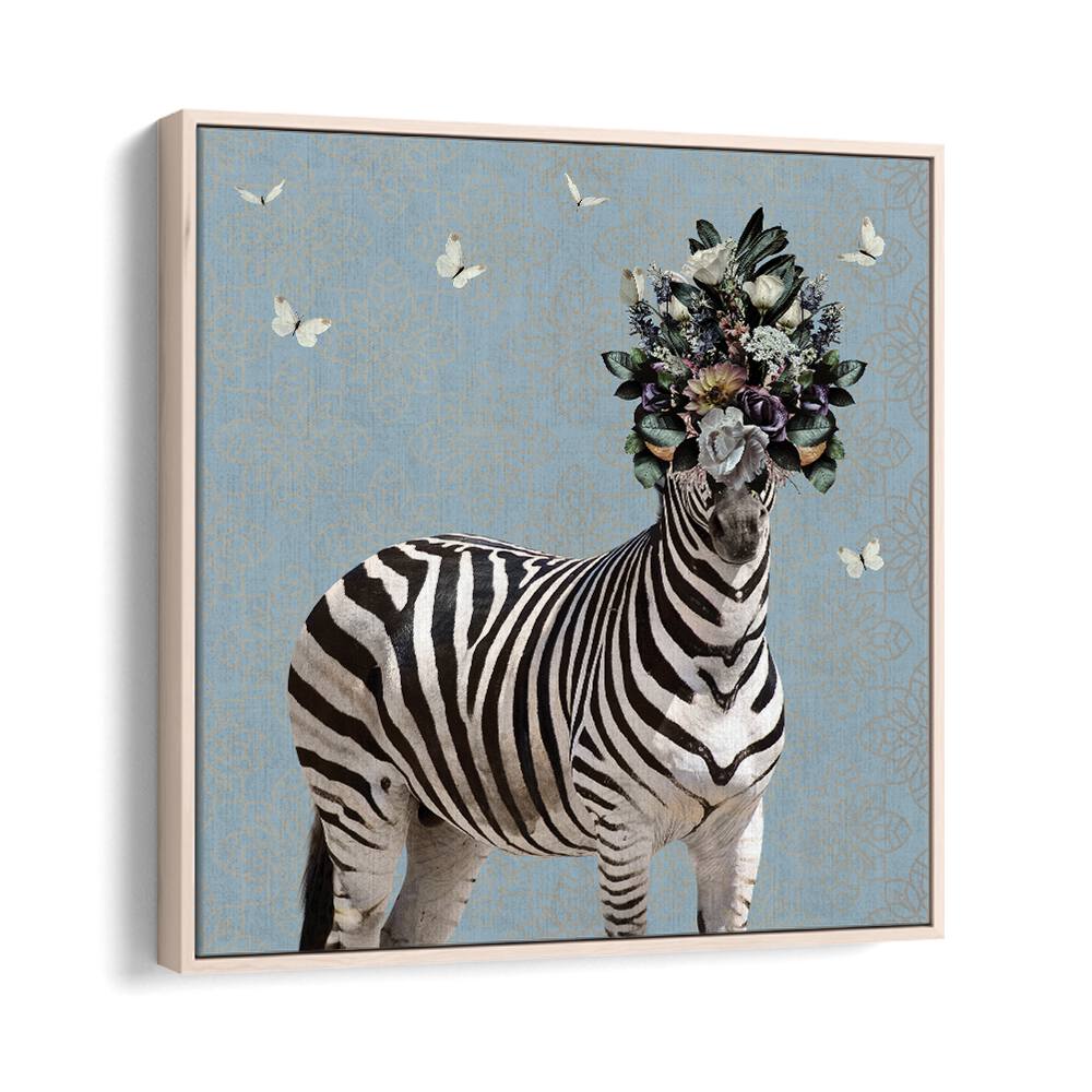 Juliya painting - SPRING FLOWER BONNET ON ZEBRA by Asianmonk