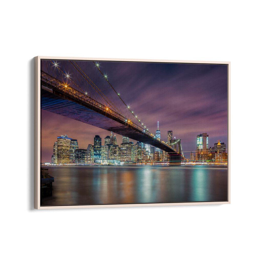 PHOTOGRAPHY painting - BROOKLYN BRIDGE AT NIGHT by Asianmonk