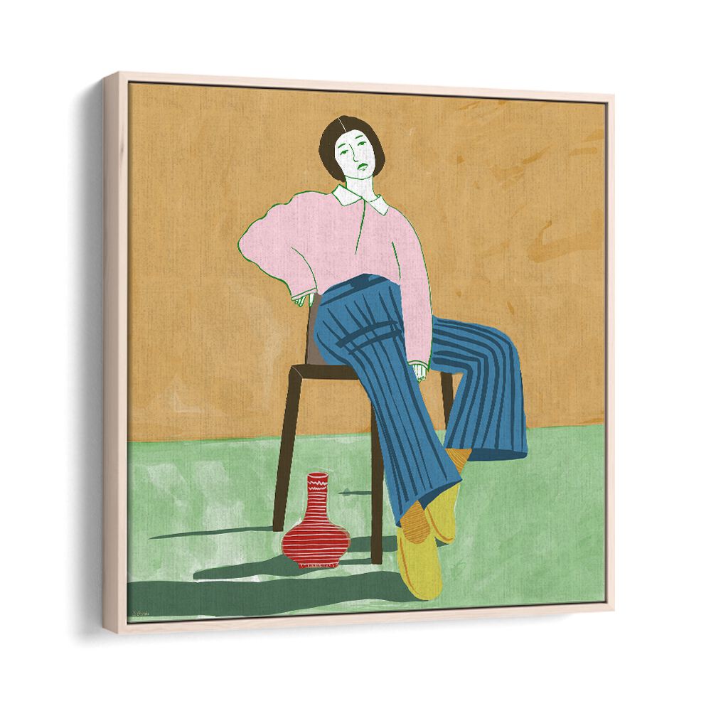 Arty Guava painting - LADY SITTING WITH HER VASE by Asianmonk