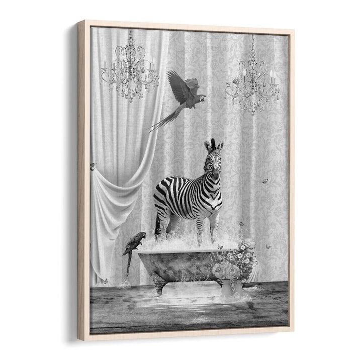 Quotes painting - ZEBRA PARROTS A BUBBLES BLACK A WHITE by Asianmonk