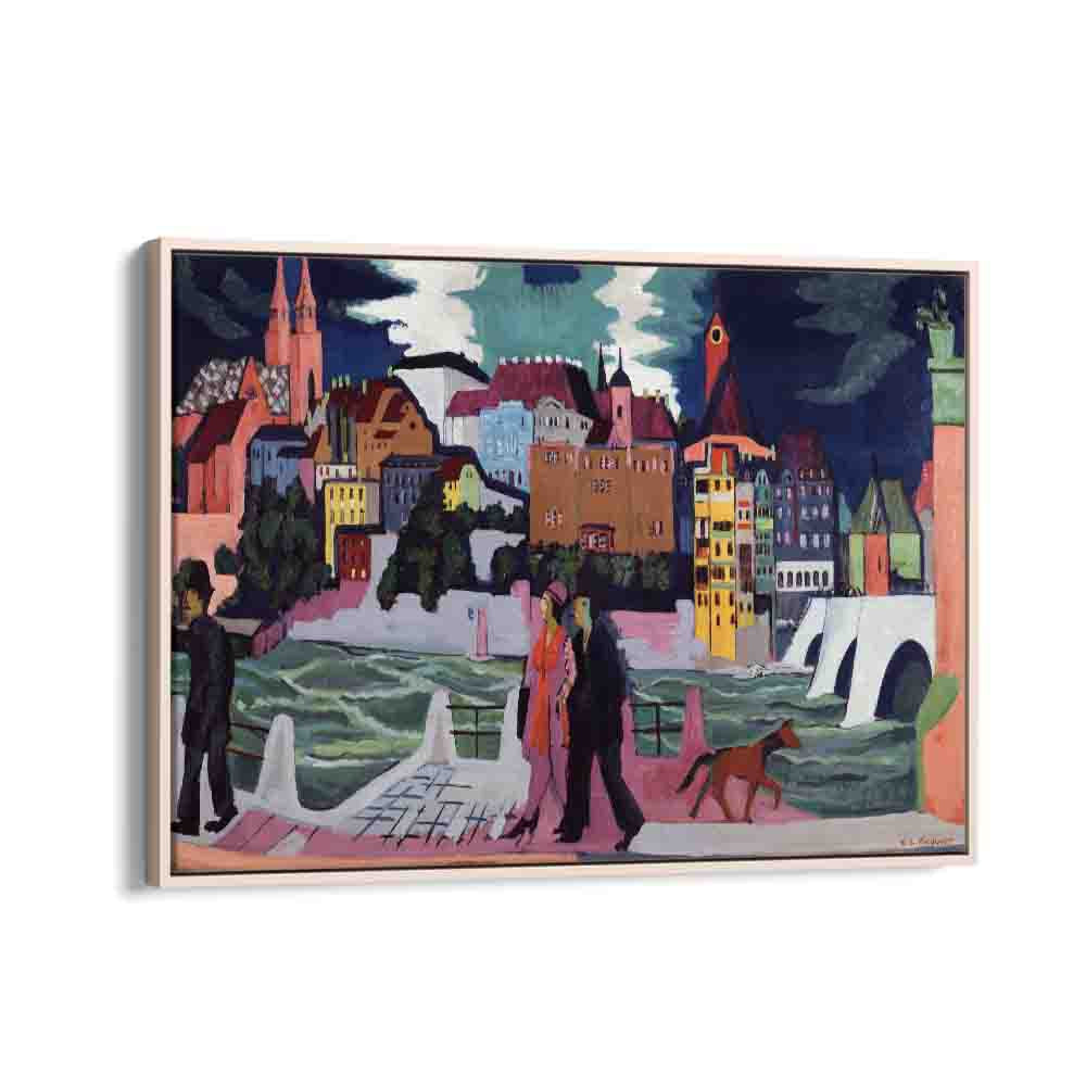  painting - ERNST LUDWIG KIRCHNER'S VIEW OF BASEL AND THE RHINE (1927 - 1928) by Asianmonk