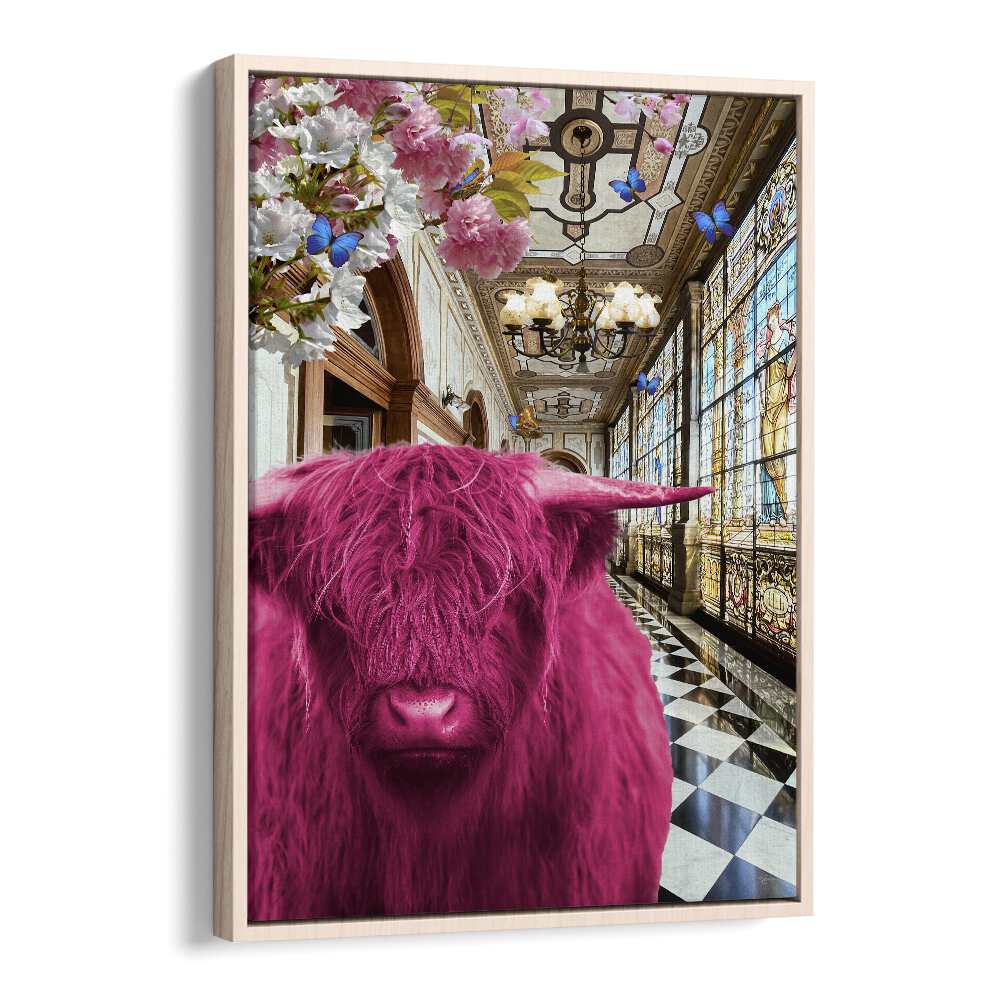 Quotes painting - PINKIE MOO COW WENT TO THE PALACE by Asianmonk