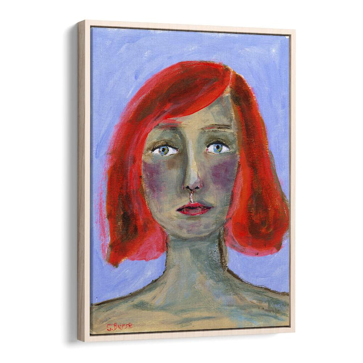 Vintage painting - RED HEAD WOMAN by Asianmonk