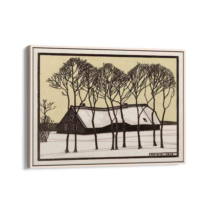 comic painting - FARM IN THE SNOW (1918) by Asianmonk