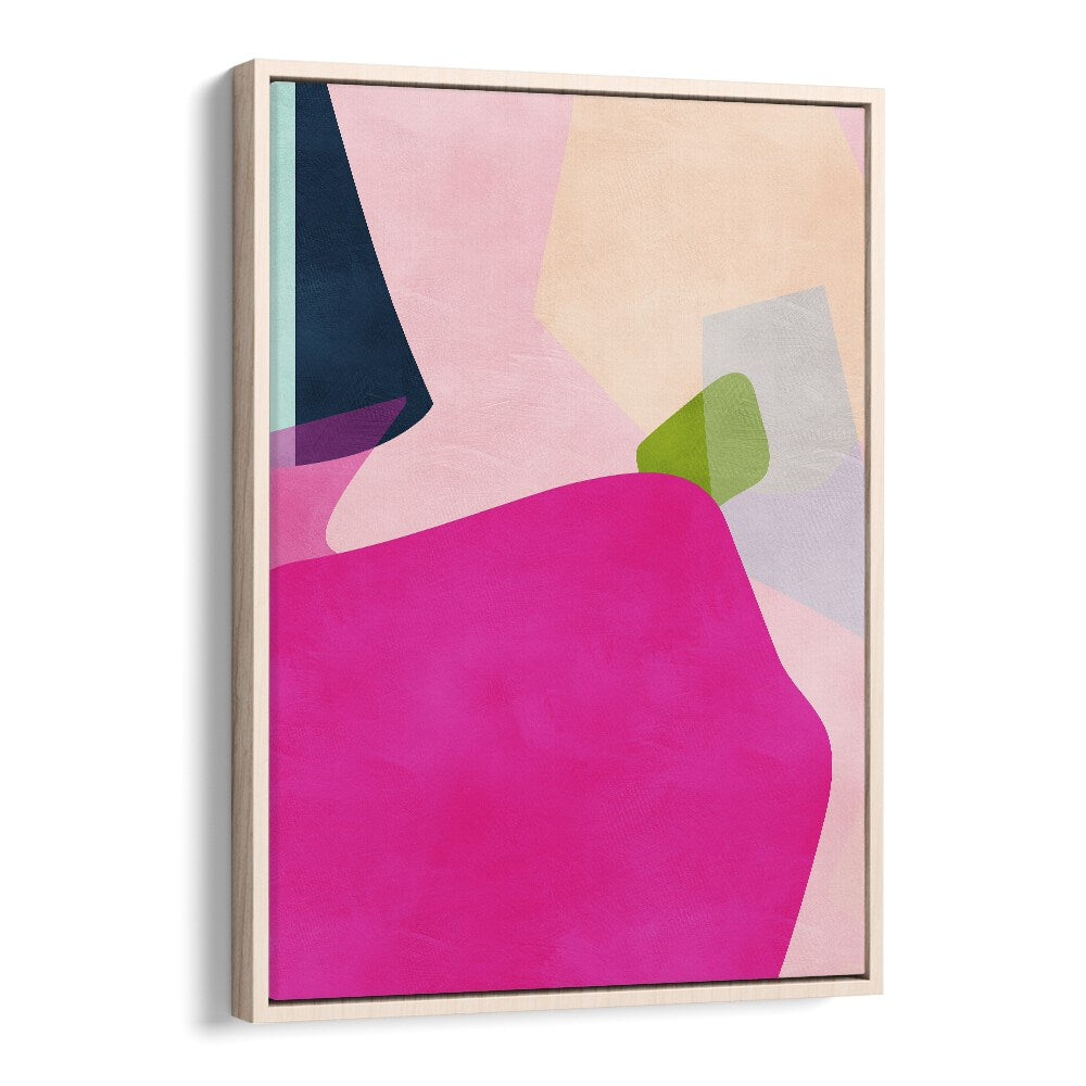 ABSTRACT painting - PINK PASTEL SHAPE by Asianmonk