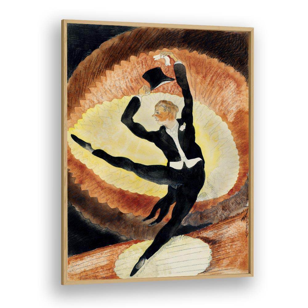 comic painting - ACROBATIC MALE DANCER WITH TOP HAT (1920) by Asianmonk