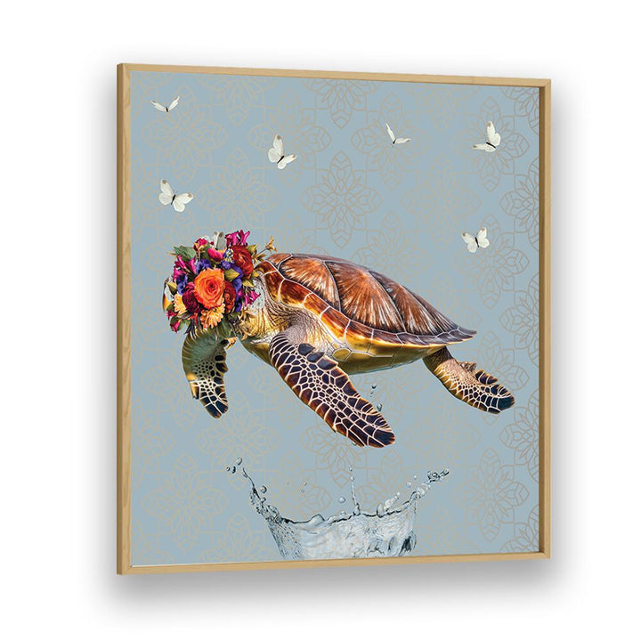 Juliya painting - SPRING FLOWER BONNET ON TURTLE by Asianmonk