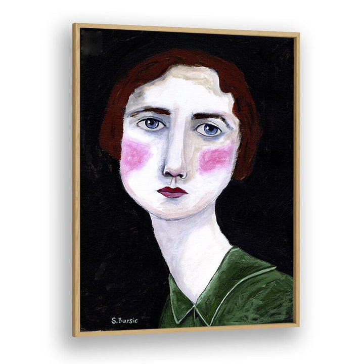 Vintage painting - VINTAGE WOMAN WITH PINK CHEEKS by Asianmonk