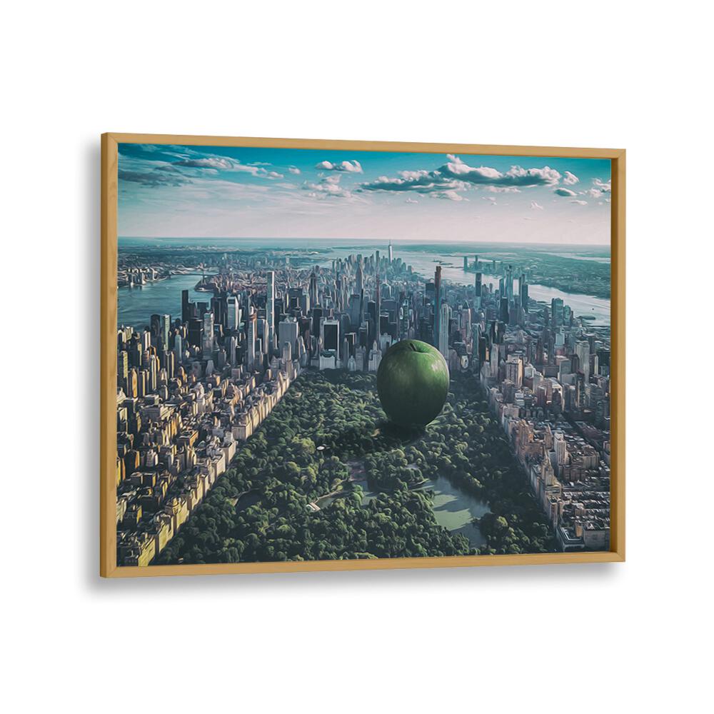 ABSTRACT painting - THE BIG APPLE by Asianmonk