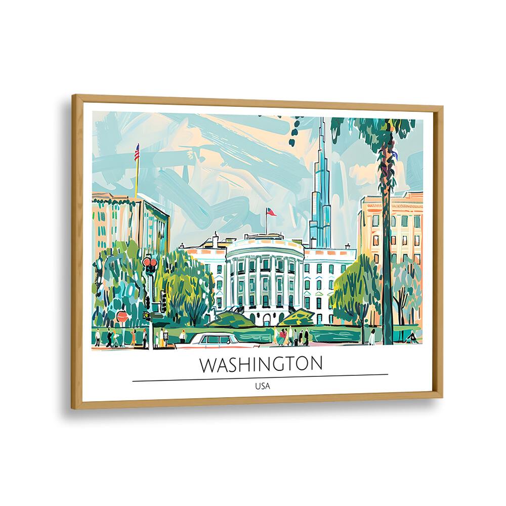 TRAVEL ART painting - WASHINGTON - USA by Asianmonk