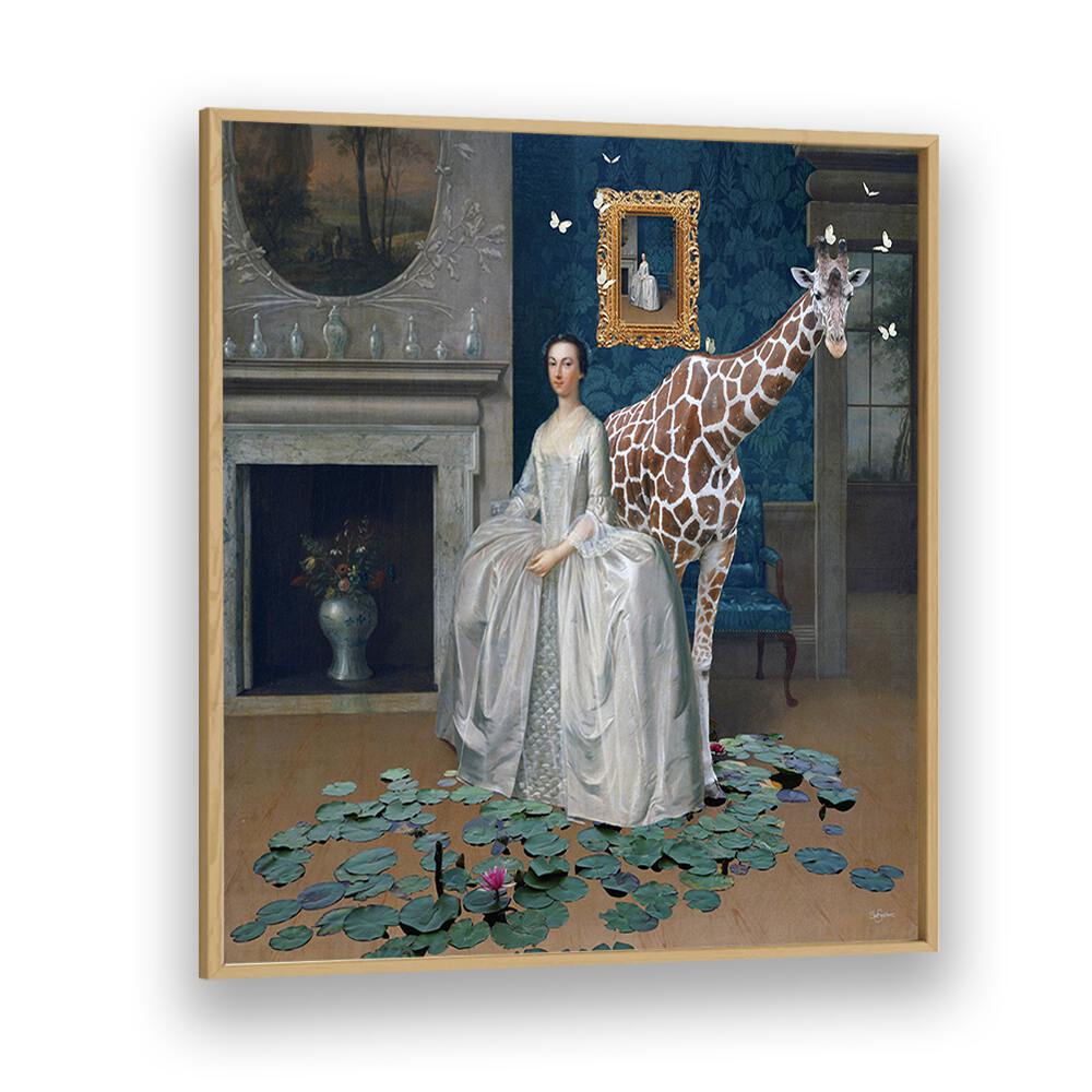 Juliya painting - LADY PENELOPE BRINGS HER GIRAFFE TO DINNER by Asianmonk