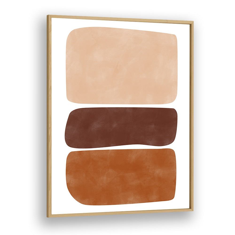 BROWN AND CREAM RECTANGLES BY ELENA RISTOVA, GEOMETRIC ART PRINTS