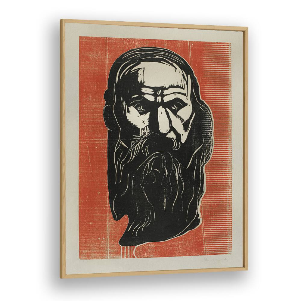 comic painting - HEAD OF AN OLD MAN WITH BEARD (1902) by Asianmonk