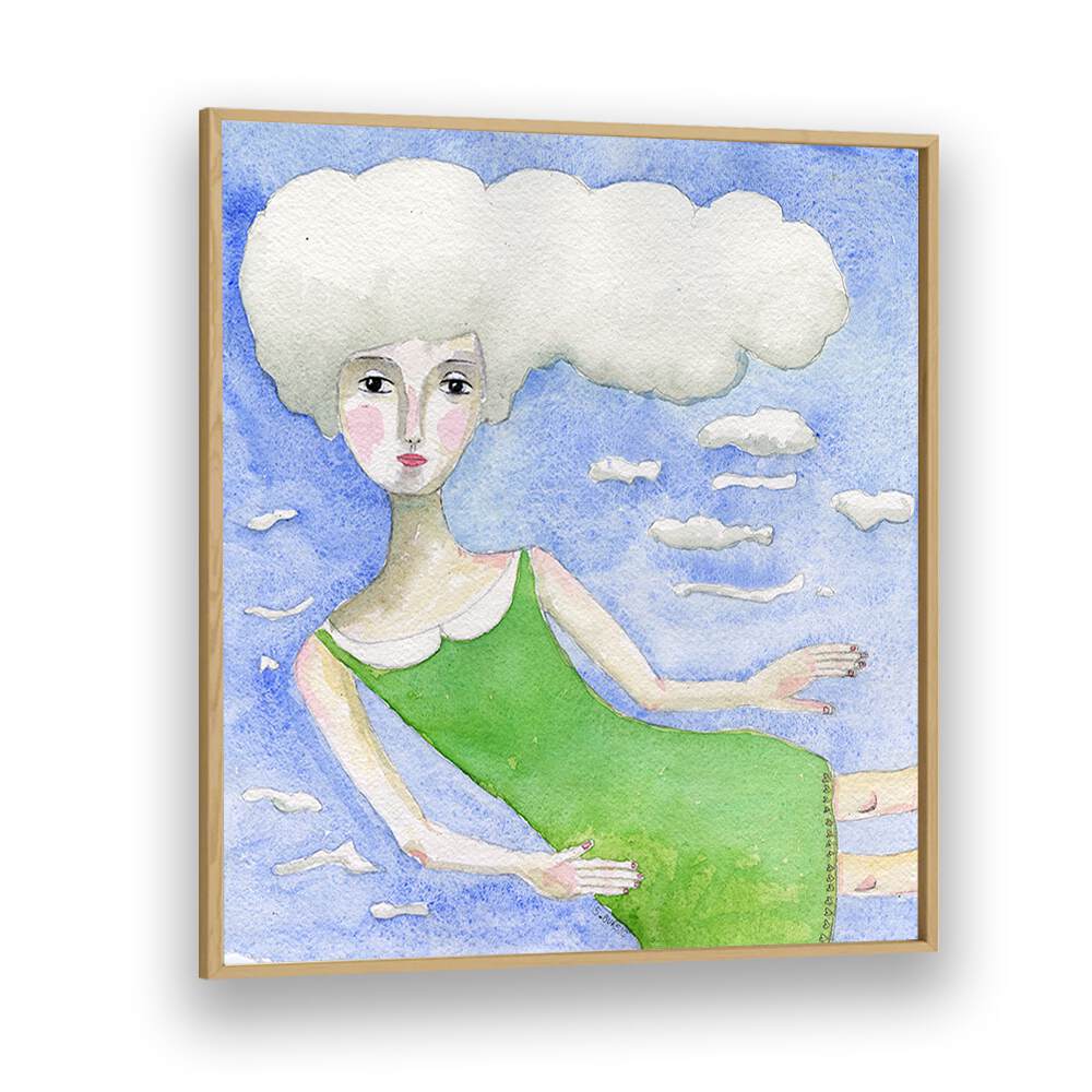 Arty Guava painting - HEAD IN THE CLOUDS by Asianmonk