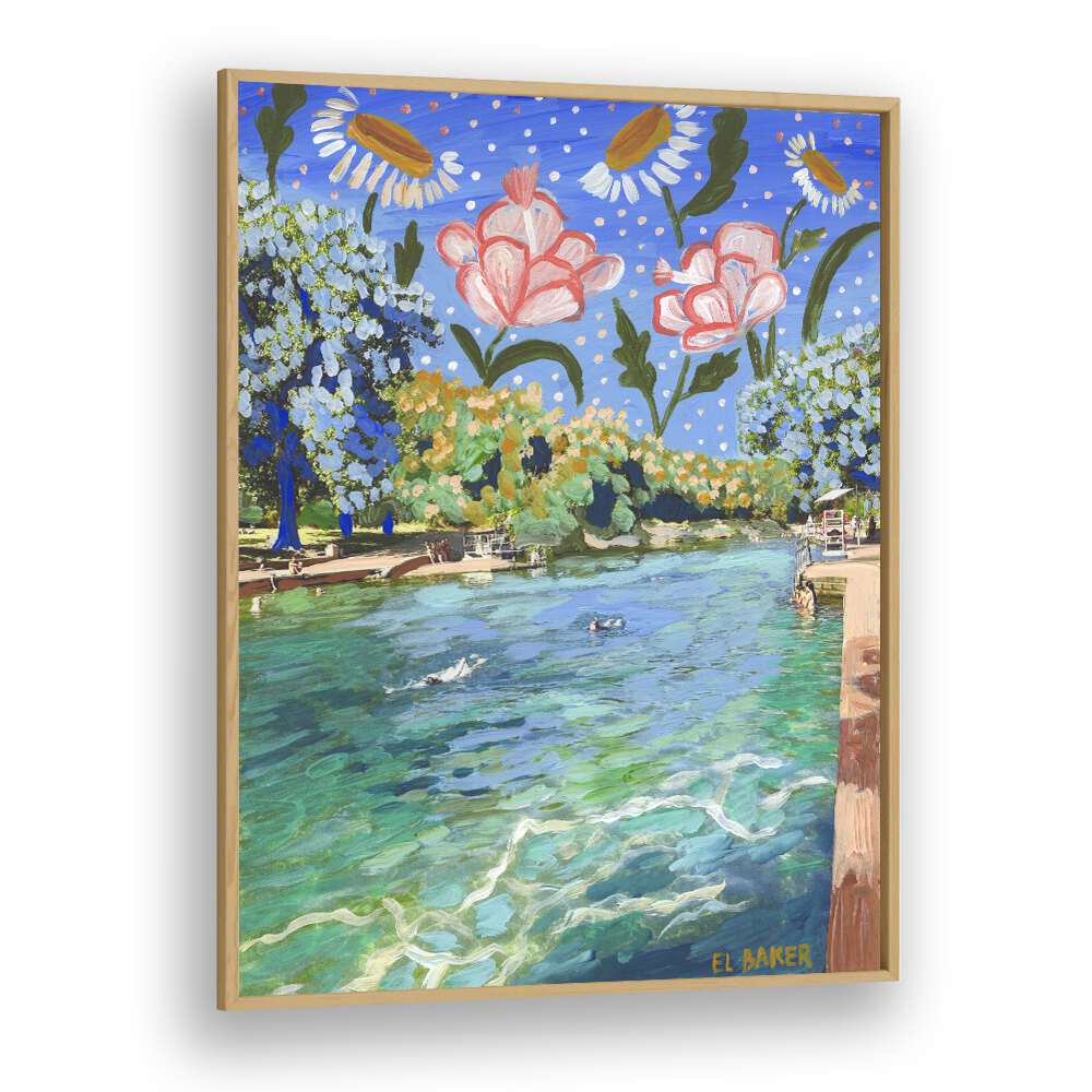 Eleanor Baker painting - BOTANICAL BARTON SPRINGS by Asianmonk