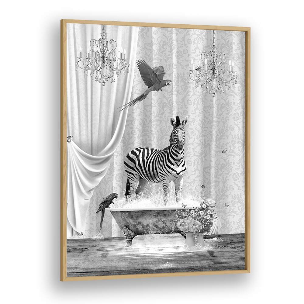 Quotes painting - ZEBRA PARROTS A BUBBLES BLACK A WHITE by Asianmonk