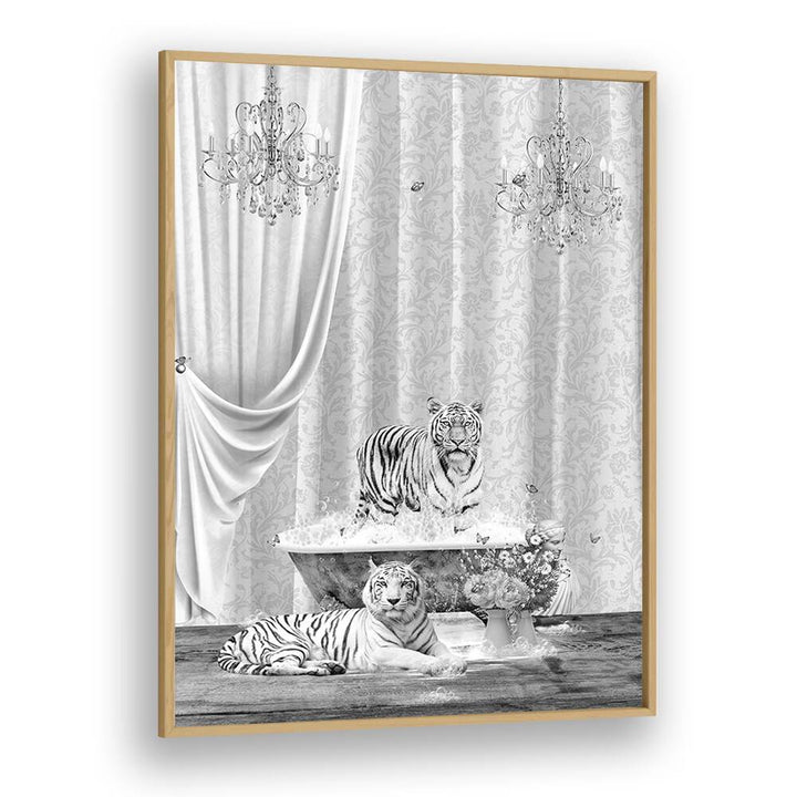 Quotes painting - WHITE TIGERS A BUBBLES BLACK A WHITE by Asianmonk