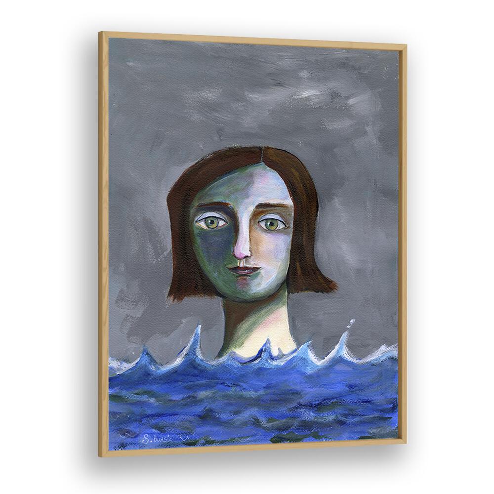 Vintage painting - SWIMMING GIRL by Asianmonk