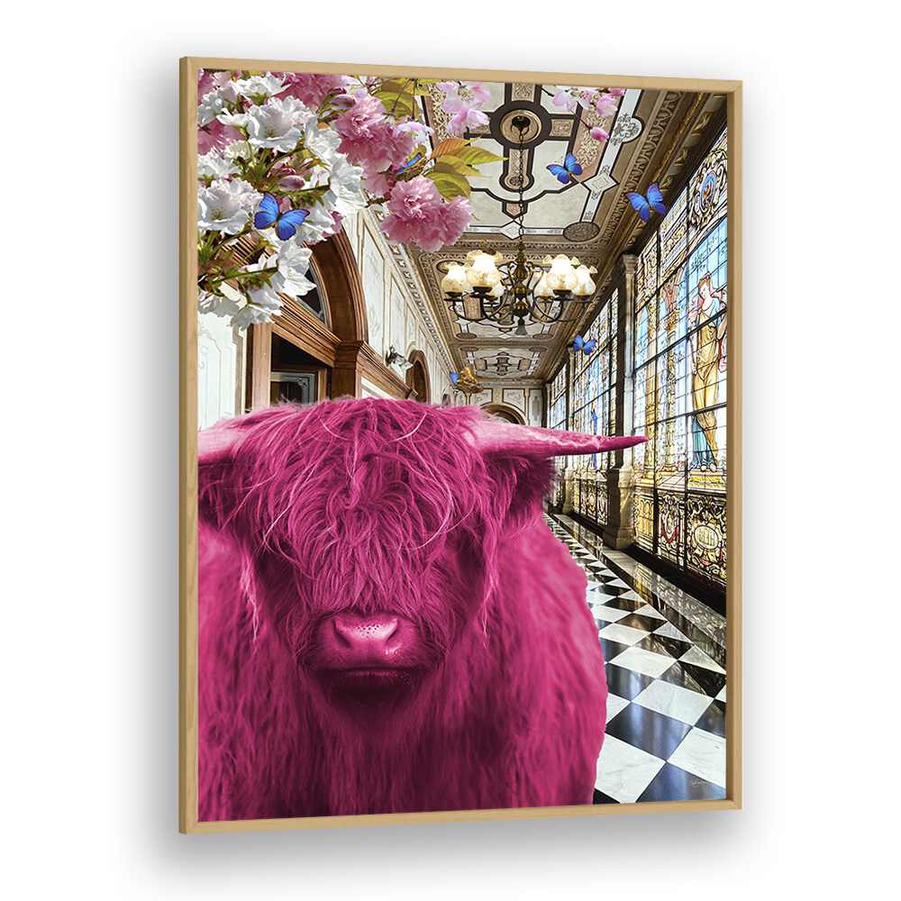 Quotes painting - PINKIE MOO COW WENT TO THE PALACE by Asianmonk