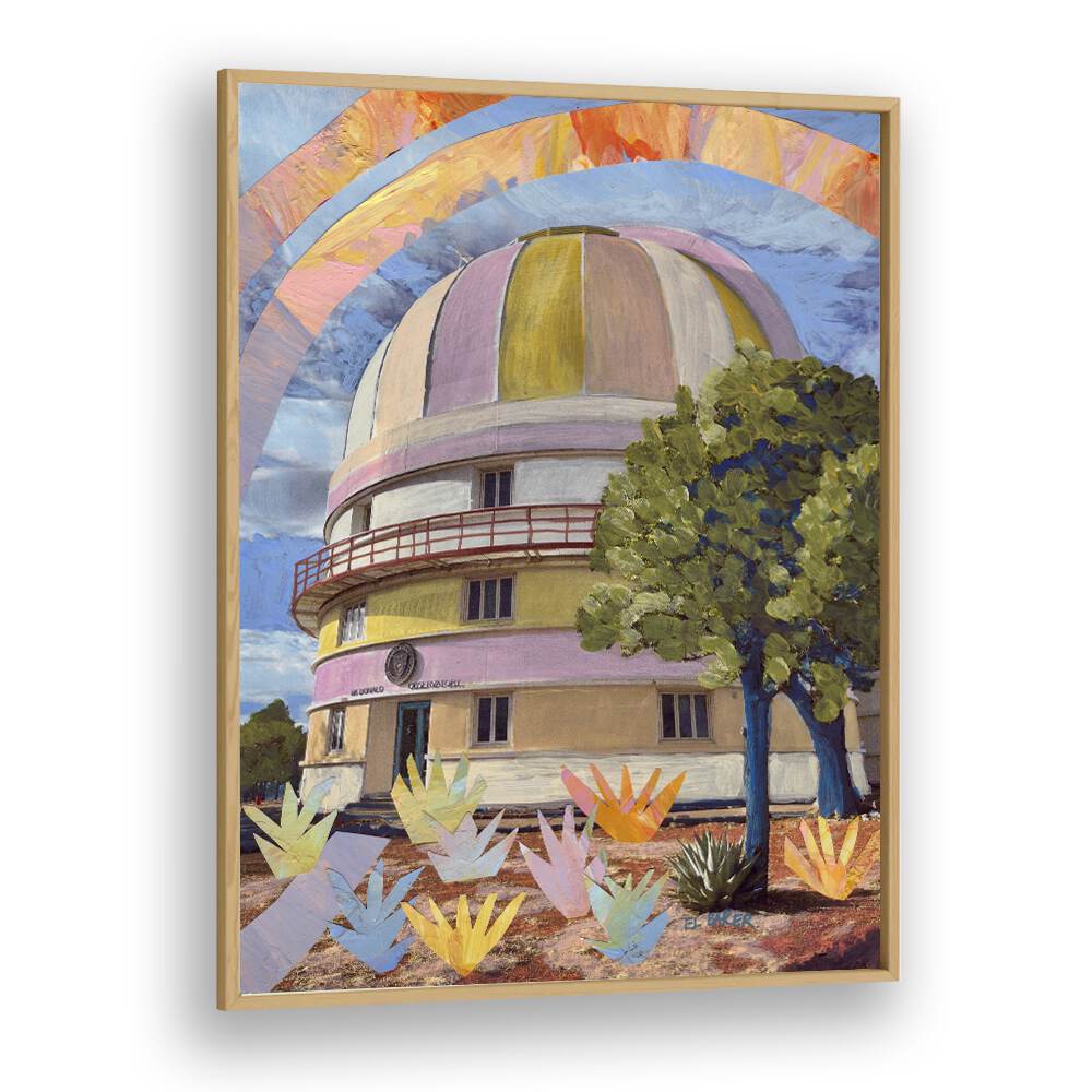 Eleanor Baker painting - MCDONALD OBSERVATORY MIXED MEDIA COLLAGE by Asianmonk