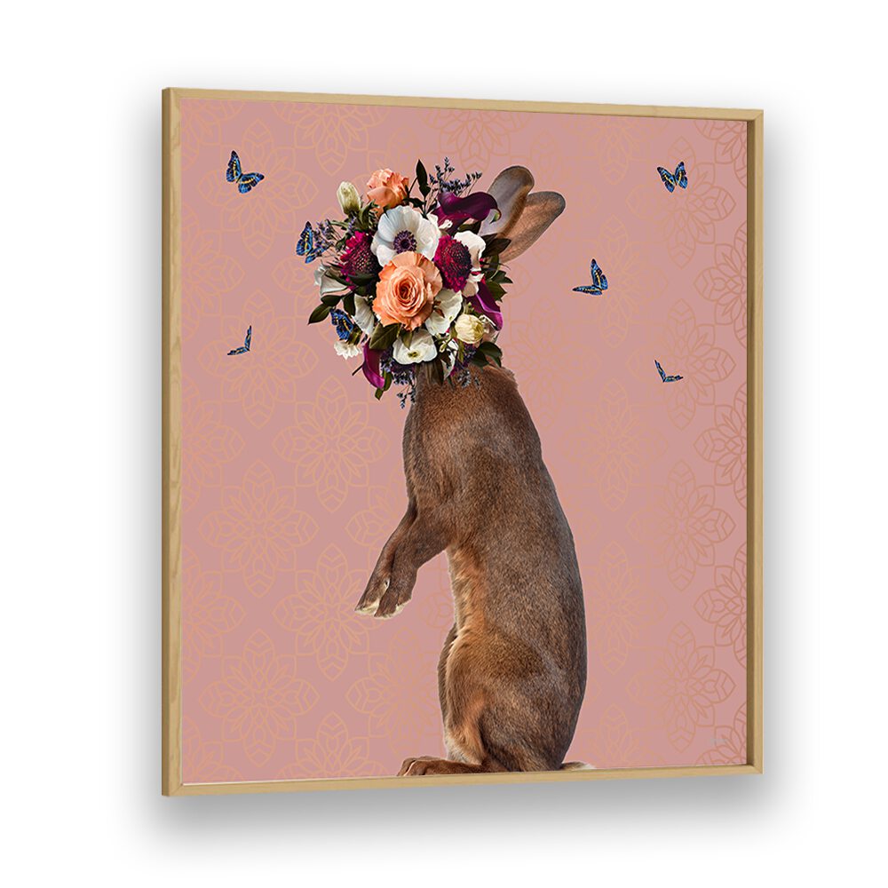 Juliya painting - SPRING FLOWER BONNET ON RABBIT by Asianmonk