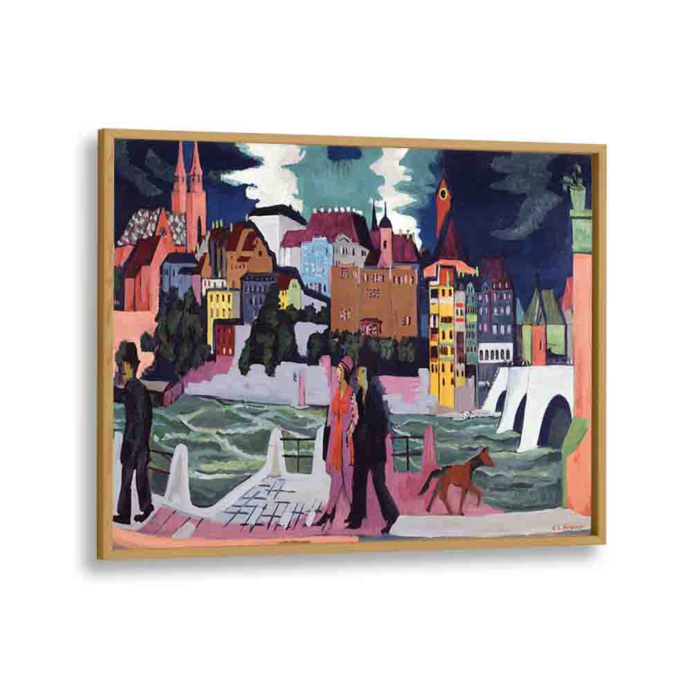  painting - ERNST LUDWIG KIRCHNER'S VIEW OF BASEL AND THE RHINE (1927 - 1928) by Asianmonk