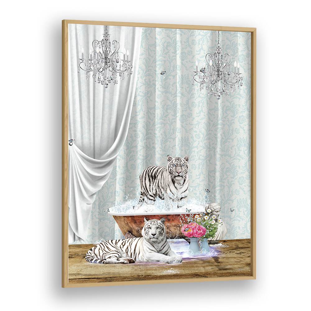 Quotes painting - WHITE TIGERS A BUBBLES by Asianmonk