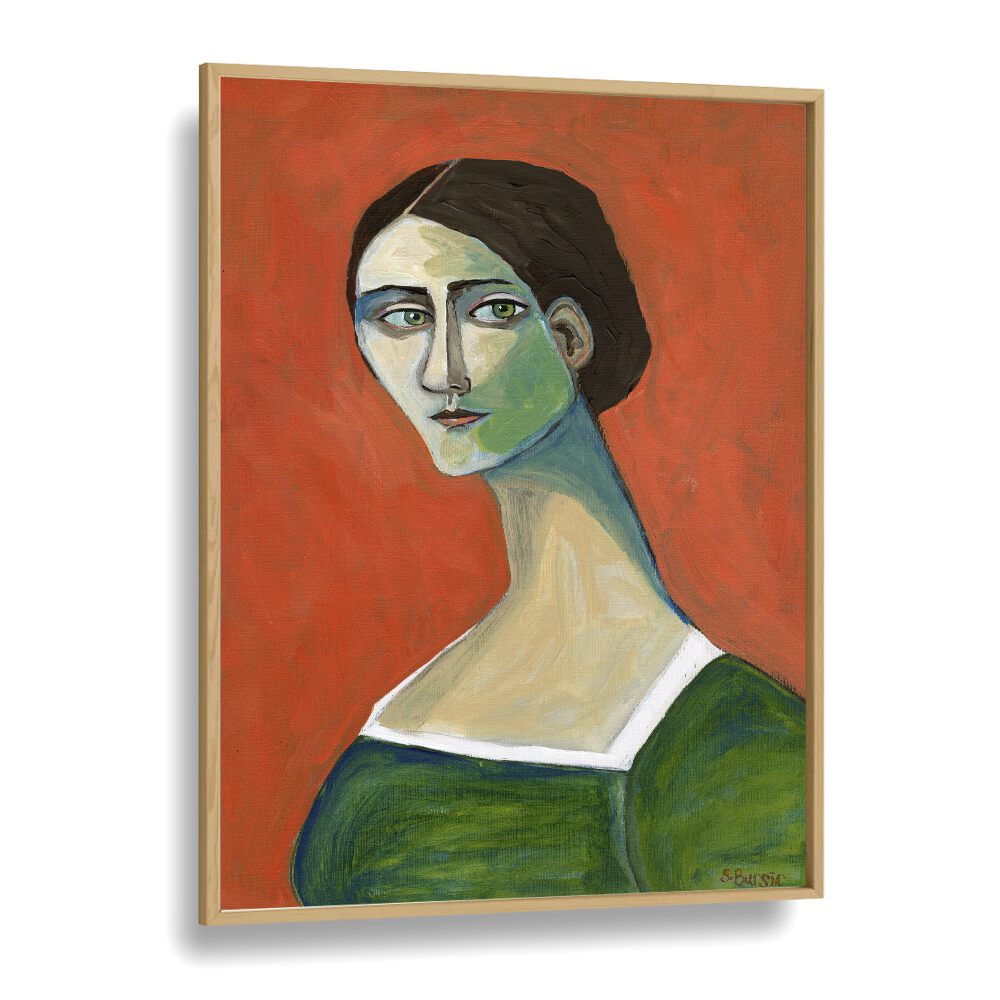 Vintage painting - VINTAGE WOMAN IN GREEN by Asianmonk