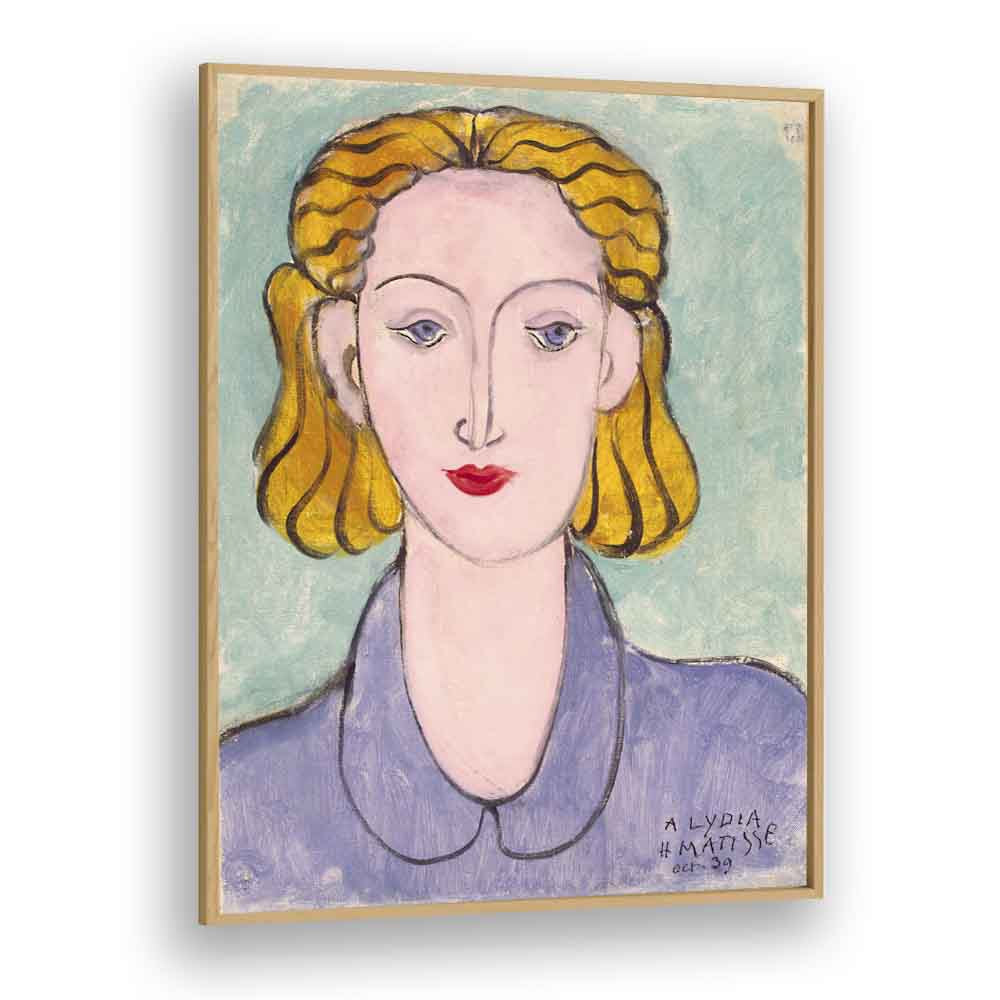 artist x collabs painting - HENRI MATISSE'S YOUNG WOMAN IN A BLUE BLOUSE (PORTRAIT OF LYDIA DELEKTORSKAYA) - 1939 by Asianmonk