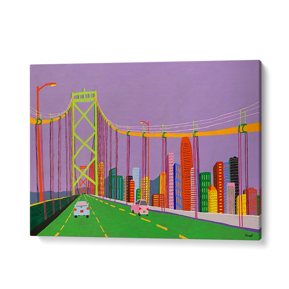oakland bay bridge landscape art prints in Gallery Wrap