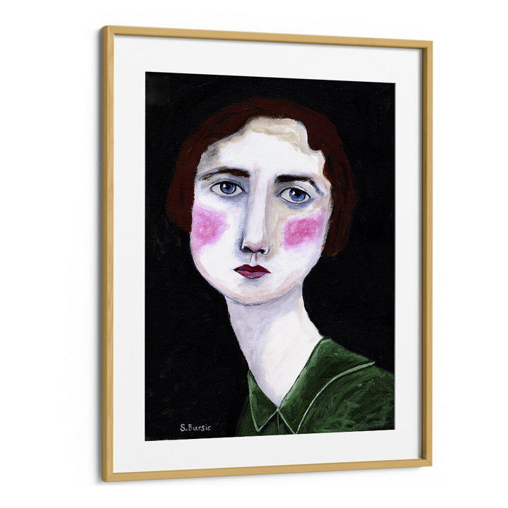 Vintage painting - VINTAGE WOMAN WITH PINK CHEEKS by Asianmonk