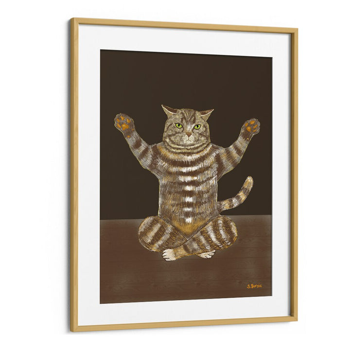 Vintage painting - YOGA CAT by Asianmonk