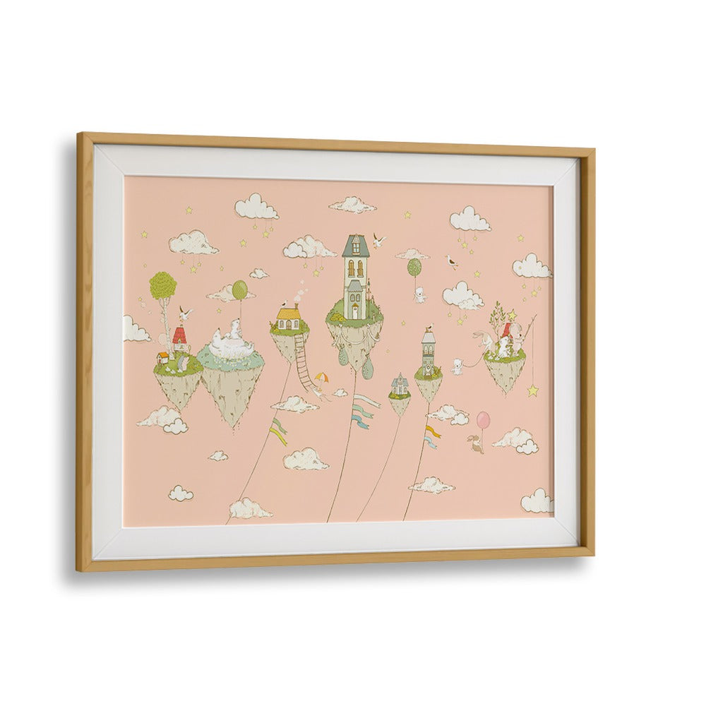 FLOATING ISLANDS PEACHY BY SUE SKELLERN KIDS ROOM ART