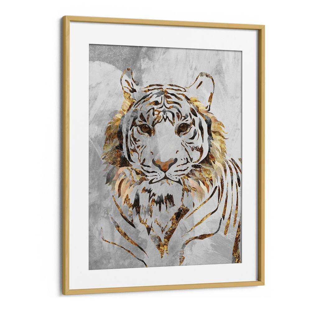 Ritvik Takkar painting - GOLDEN TIGER AND CONCRETE by Asianmonk