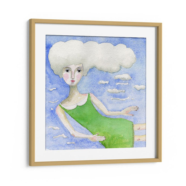 Arty Guava painting - HEAD IN THE CLOUDS by Asianmonk