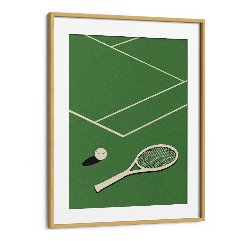 Rosi feist lawn tennis club Sports Art Artwork in Oak Wood Frame With Mount